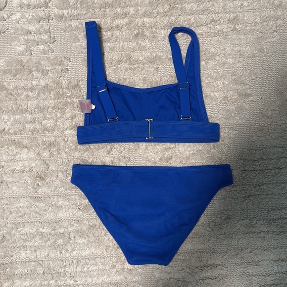 Blue Ribbed Bikini Set - Picture 2 of 2